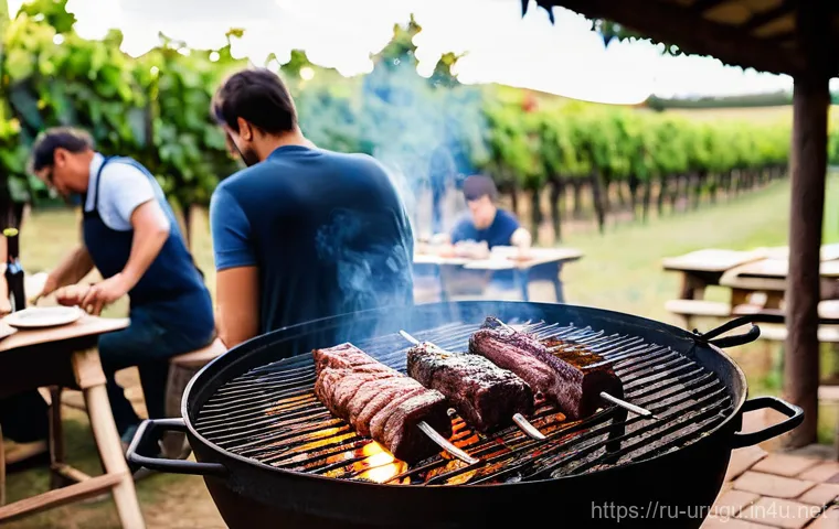 우루과이 와인 투어 - **Elegant Uruguayan White Wine and Seafood Pairing:**
    An exquisitely arranged still life featuri...