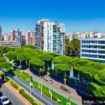 Home 20 우루과이 부동산 투자 - A panoramic view of Montevideo’s Punta Carretas district featuring modern residential apartment buil...