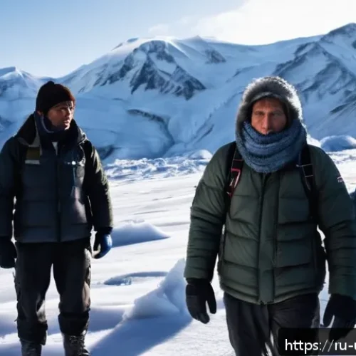 Home 17 우루과이에서 발생한 유명 사건 - A group of survivors in the icy Andes mountains after a plane crash, dressed warmly in layered winte...